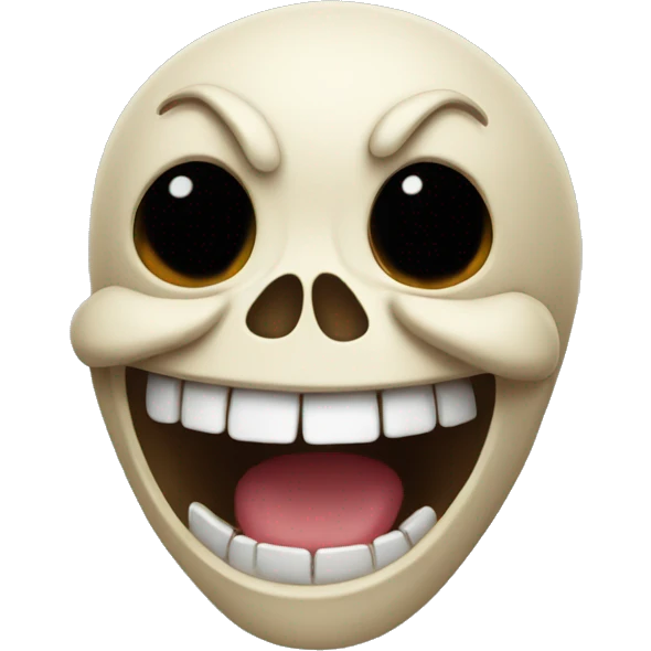 a skull laughing crazy emoji