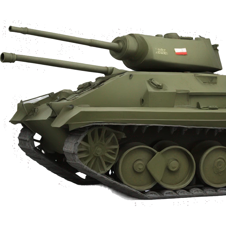 Russian tank 1990 in profile emoji