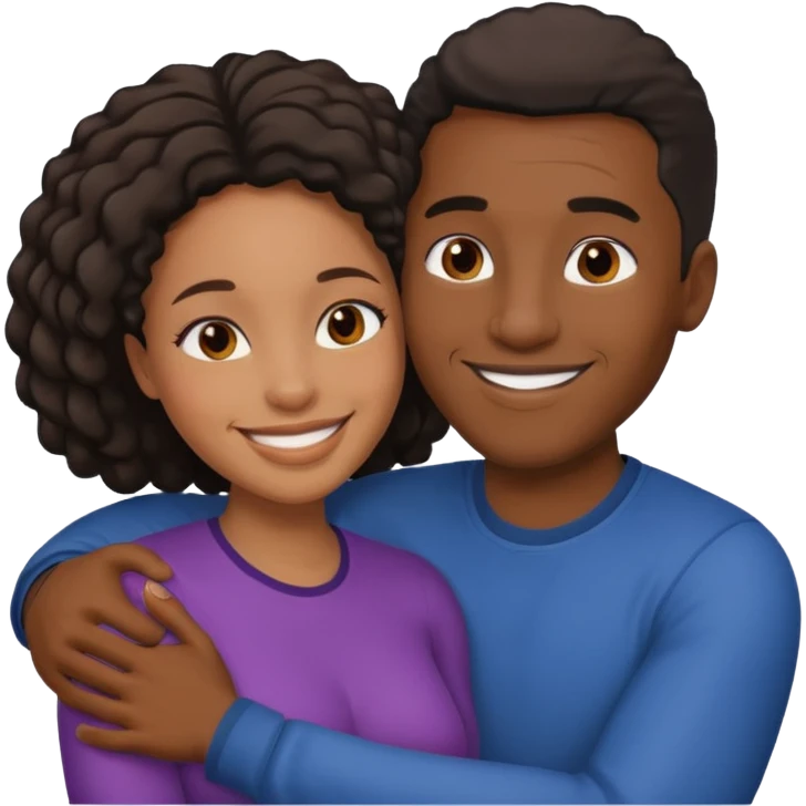 Symbiotic relationship black male and female emoji