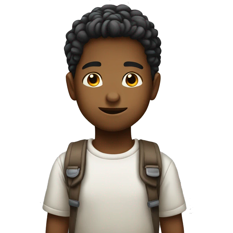 niño mirando al frente sin rostro  emoji