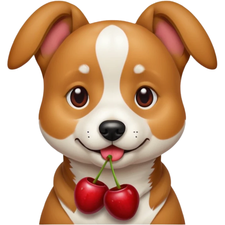 dog with cherries emoji