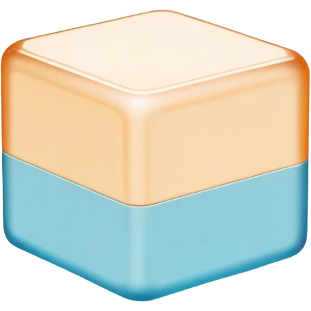 A single, floating building block with a soft glow underneath, symbolizing creativity and new ideas. The design is clean, modern, and minimal, with a subtle shadow for depth, perfect for an empty state UI. emoji