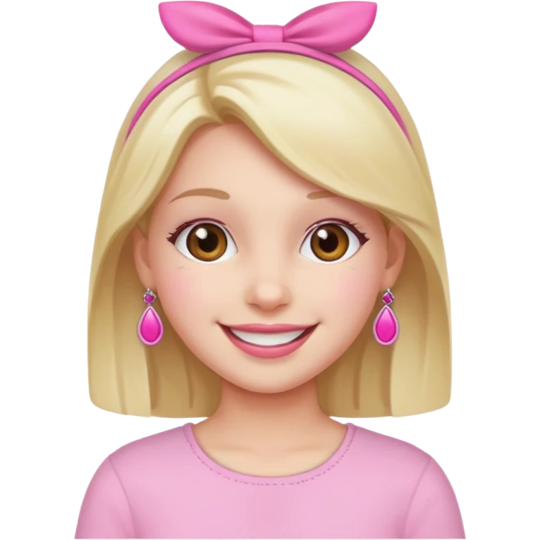 Aesthetic girl with pink accessories  emoji