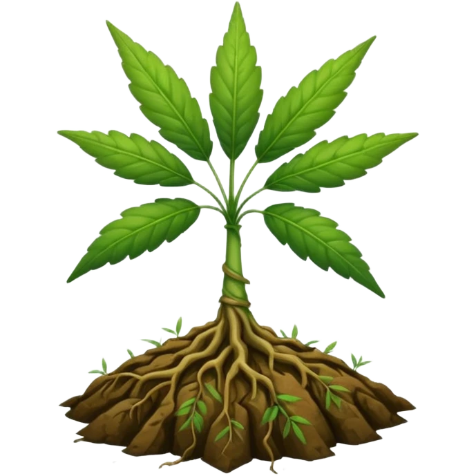 weed with deep roots emoji