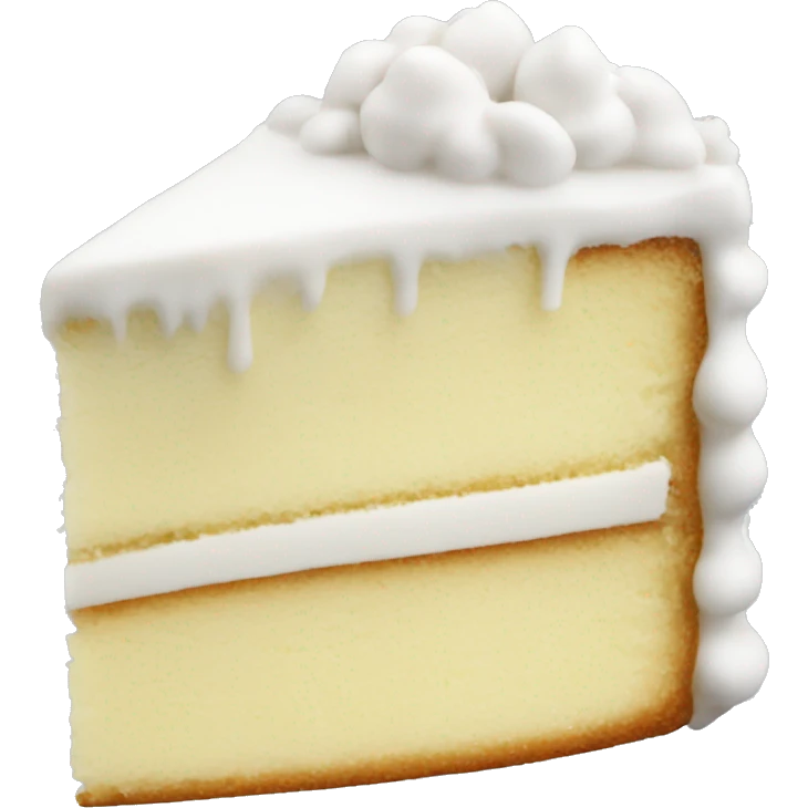 Realistic white cake emoji