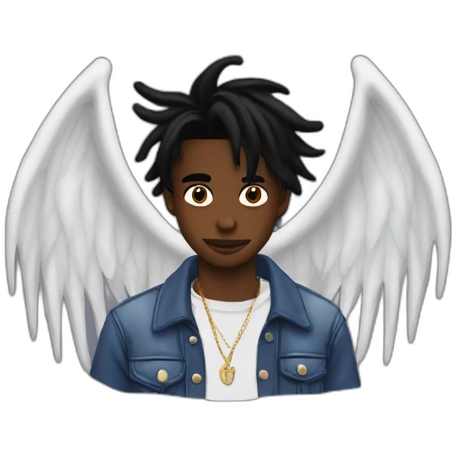 Playboi carti with devil wing emoji