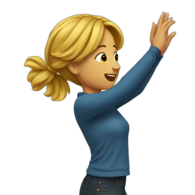 Fille qui dab emoji