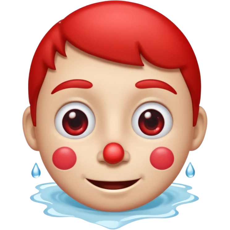 Sniffling happy face emoji