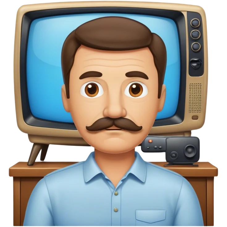 lazy man watching emoji