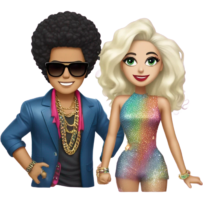 Bruno mars and lady Gaga emoji