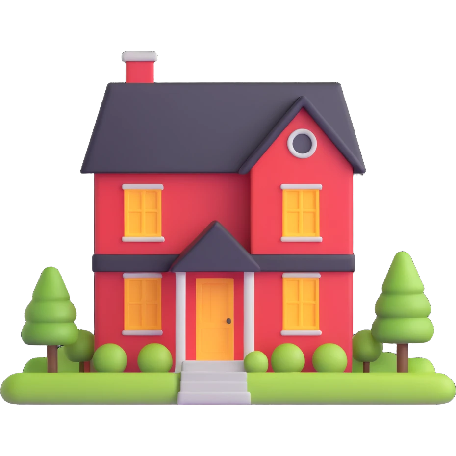 simple house, fun emoji style emoji