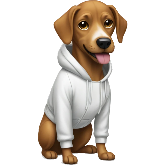 dog wearing a sweatsuit emoji
