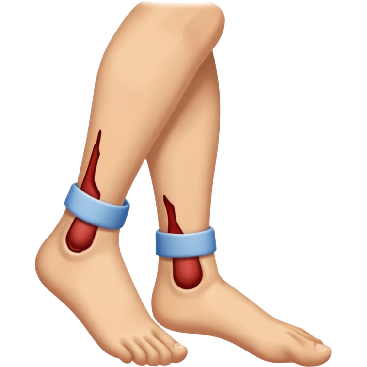 Two broken ankles emoji