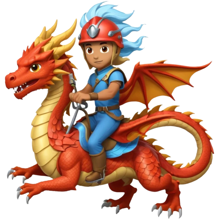man riding air elemental dragon emoji