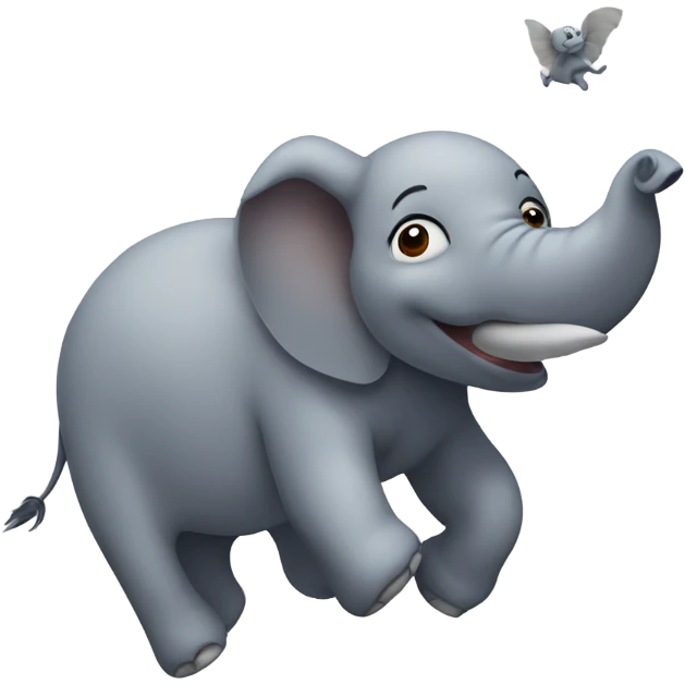 Flying elephant emoji