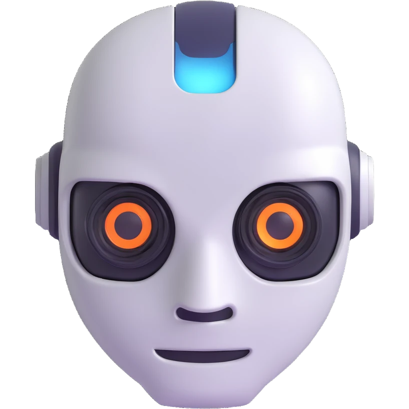 Cute Robot assistant head emoji