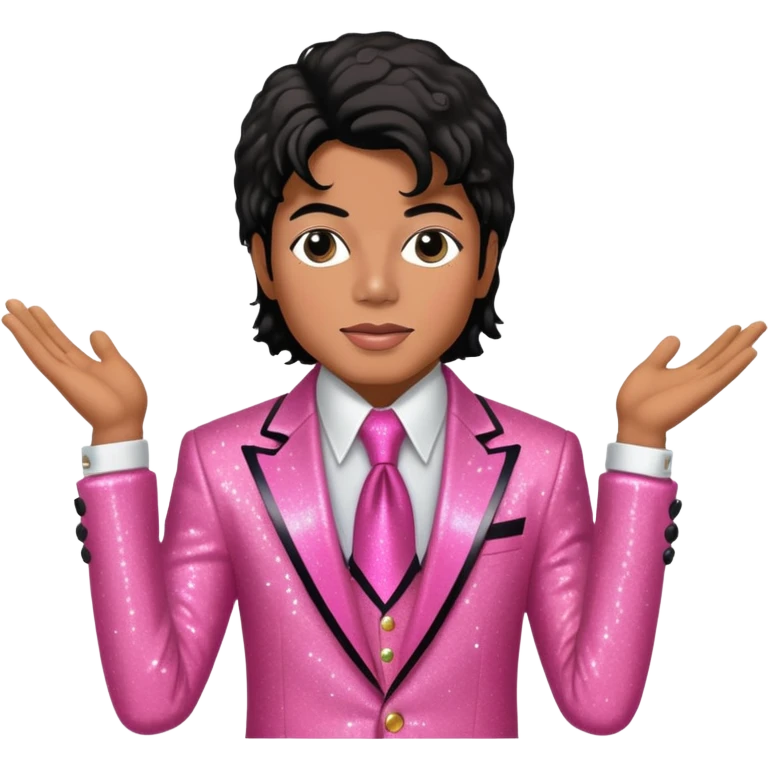 Micheal Jackson in a pink glittery suit emoji
