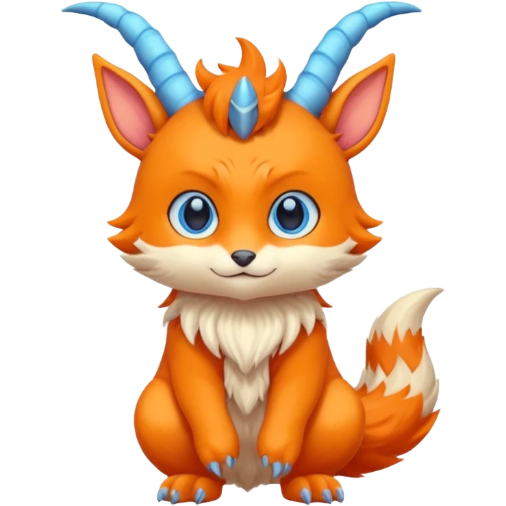 Cute cartoonic anime-Fantasy-Fakémon-creature (full body) emoji