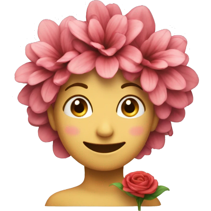 care and flower fell happy  emoji