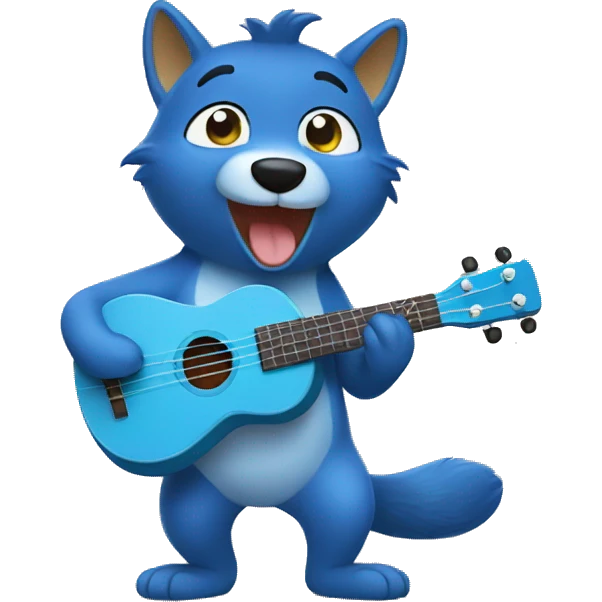 bluey playing ukulele emoji