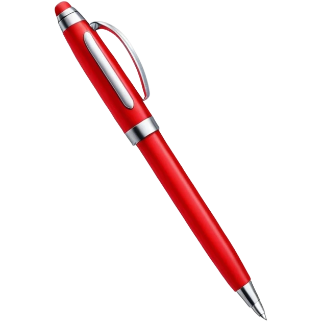red writing pen emoji