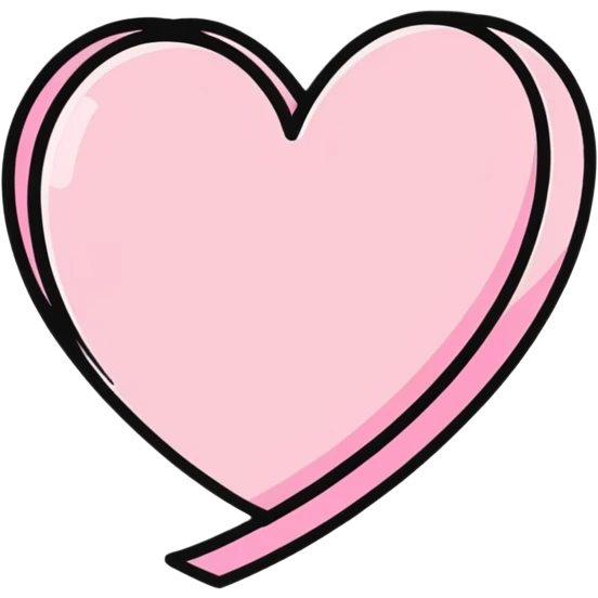 Pink animated heart emoji