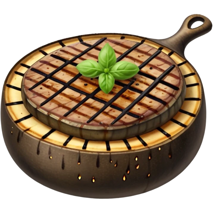 Steak and eggplant emoji