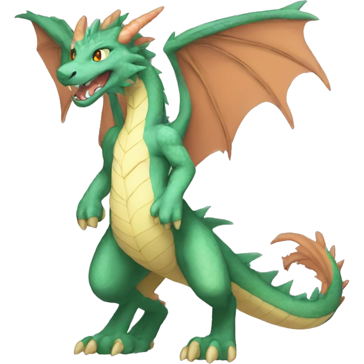 Anthro Sona Fakemon Dragon Full Body emoji