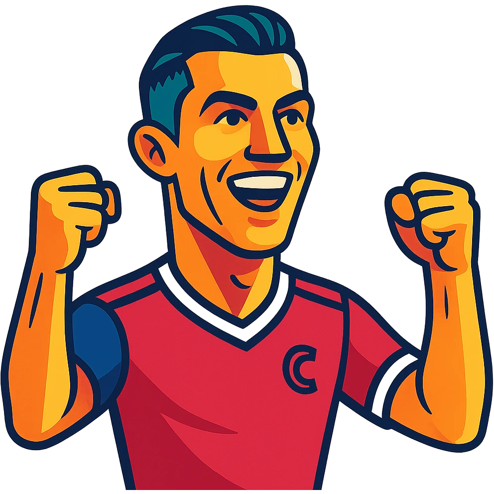 Cristiano Ronaldo, famous footballer emoji