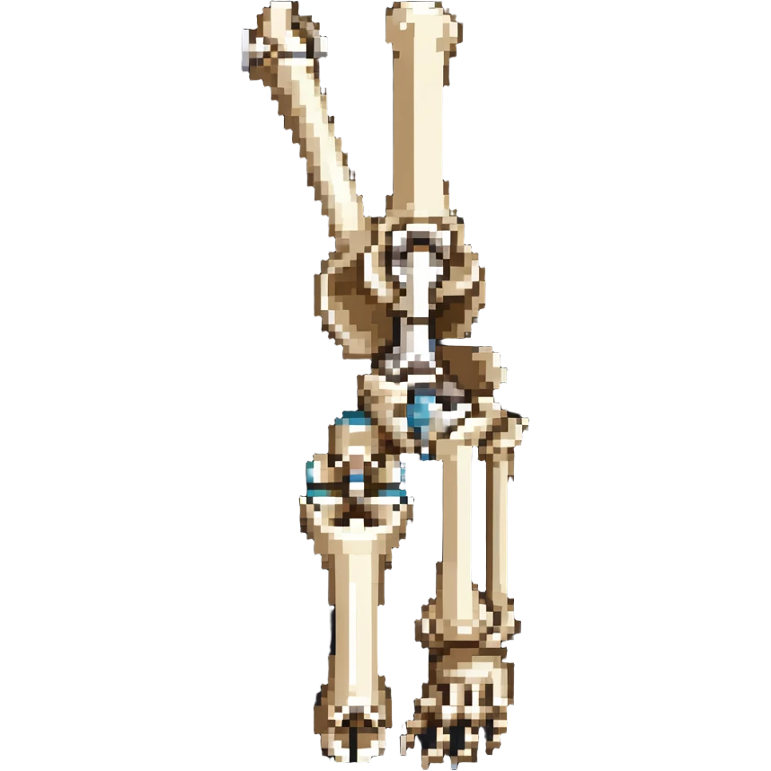 knee bone structure, skeletal knee joint, patella bone emoji