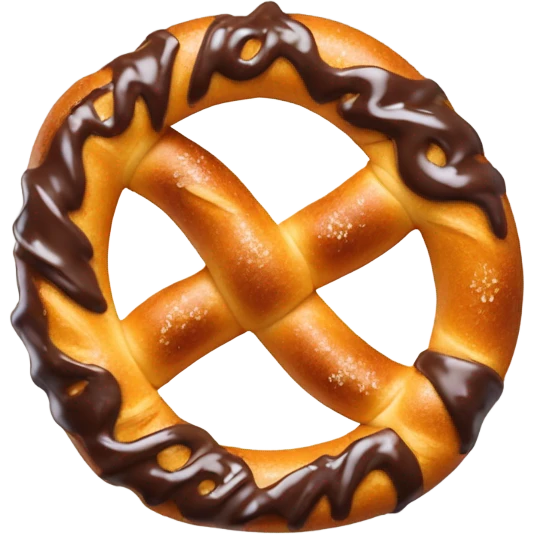 Chocolate pretzel emoji