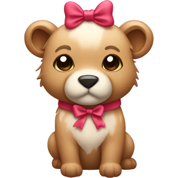 Dear animal with a bow emoji