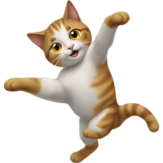 Cat doing backflip emoji