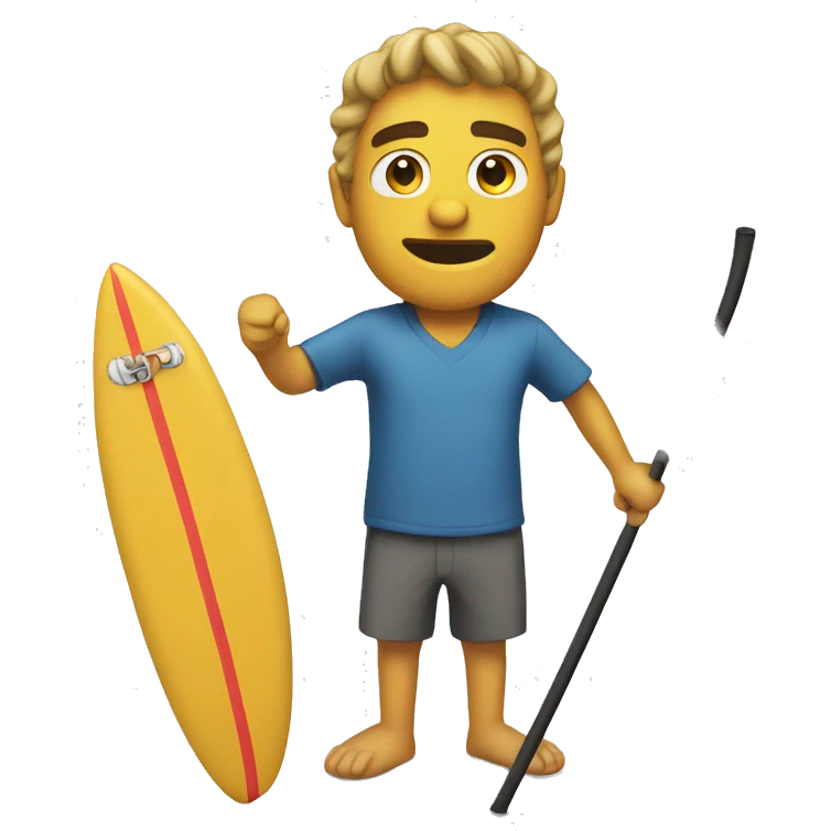Cane che fa surf emoji