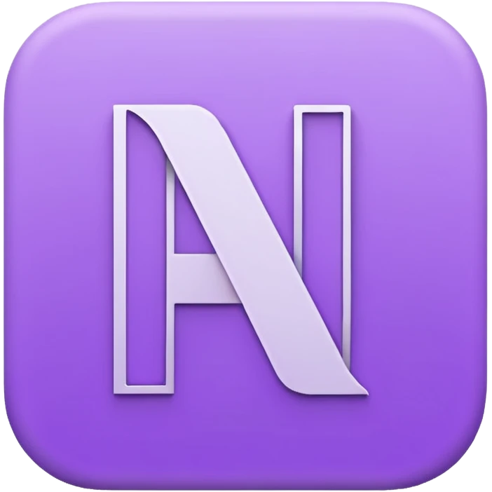 Netflix pretty aesthetic "N" logo in pastel purple emoji