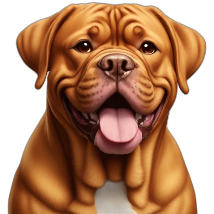 dogue de bordeaux smiling emoji