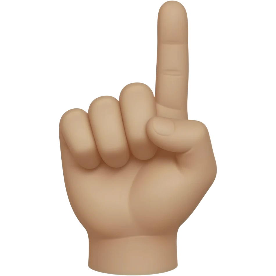 I want a hand with one finger up, its the auriculaire emoji
