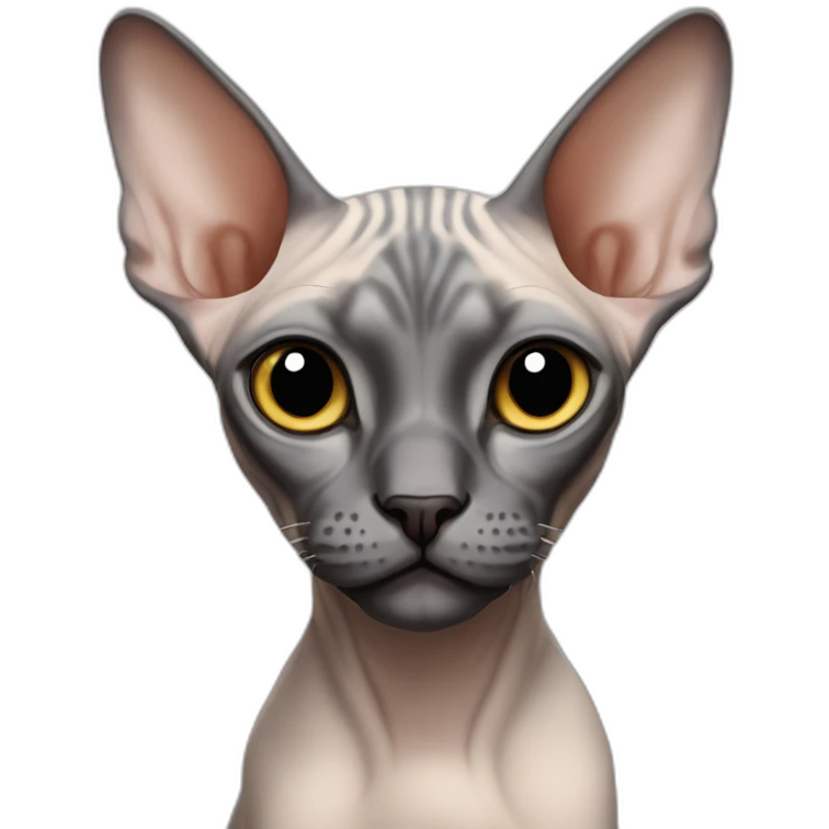 sphynx cat with black spot between his eyes emoji