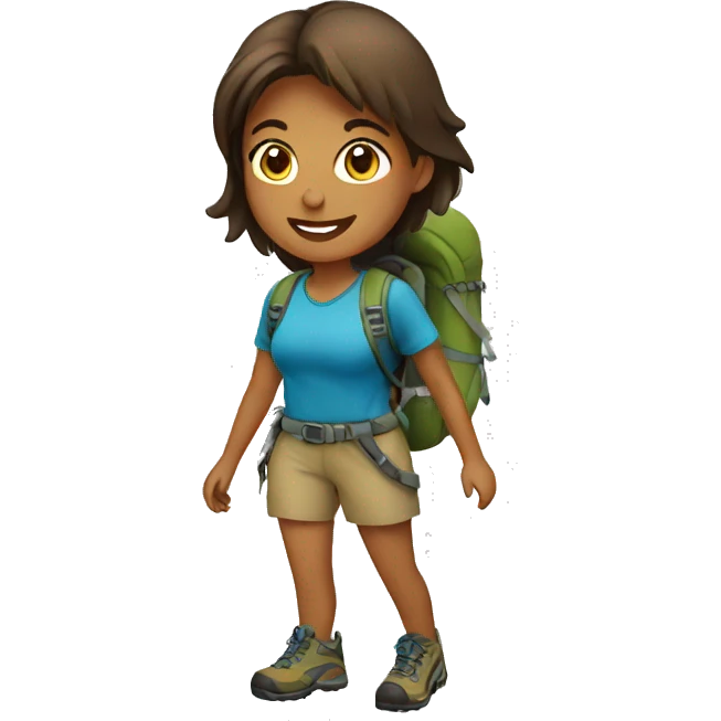 girl hiking emoji