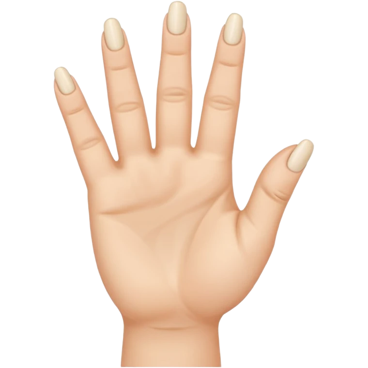 Keyboard background of cartoon woman's hand flicking me off, but has 3 middle fingers and the front of the fingers are facing me and the nail of the finger is located at the top and the knuckle joints. Other 3 fingers and thumb are folded down into fist emoji