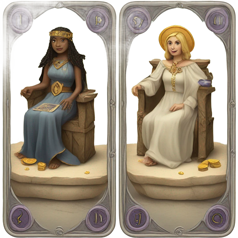 Three tarot cards emoji