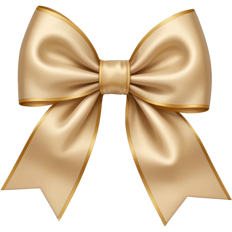 beige bow emoji, with a ribbon emoji