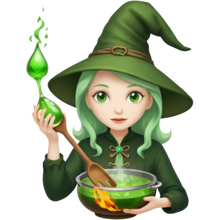 green witch cooking potion emoji