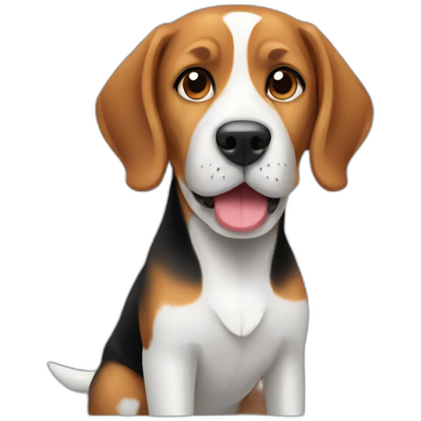Create emoji of a beagle dog emoji