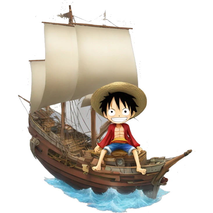 Monkey D. Luffy with ship emoji