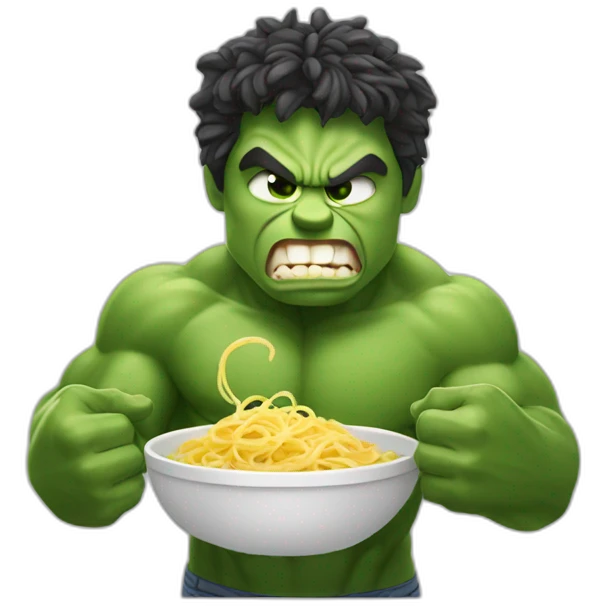 The Hulk Eating Pasta emoji