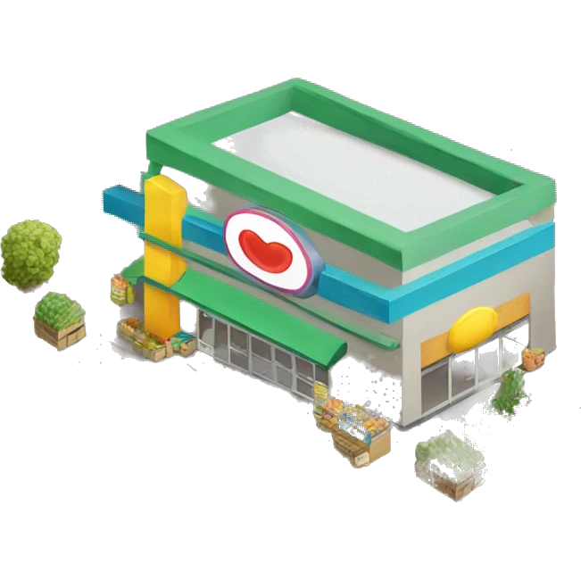 supermarket exterior structure emoji
