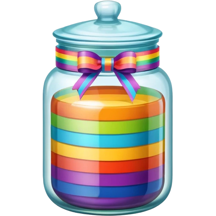 Rainbow Layered Jar	SRetro Ribbon Jar emoji