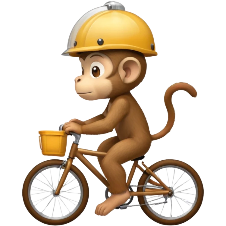 monkey with biycycle helmet emoji