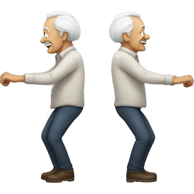 Old man twerking emoji